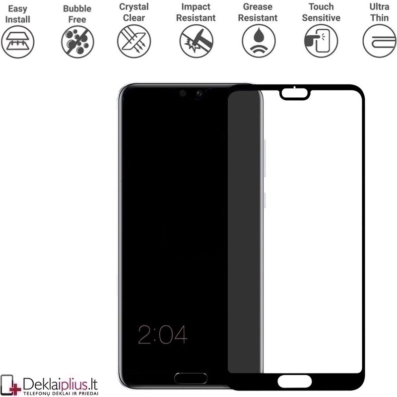 Apsauginis stikliukas per visą ekraną (Huawei P20 PRO) Apsauginis stikliukas per visą ekraną (Huawei P20 PRO)
